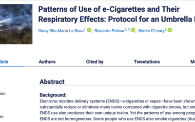 New protocol aims to investigate the impact of different pattern of ENDS use on respiratory effects